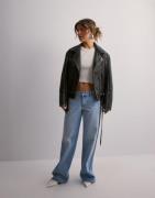 Nelly - Musta - PU Vintage Biker Jacket