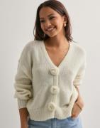 Pieces - Valkoinen - Pcfatima Ls Knit Cardigan D2D Fsy B