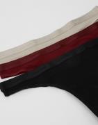 Calvin Klein Underwear - Punainen - Thong 3PK