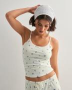 Only - Sininen - Onlmirse S/L Aop Cropped Top Jrs