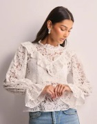 Nelly - Valkoinen - Delicate Lace Blouse