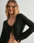 Pieces - Musta - Pcanine Ls Tie Top Mm Jrs