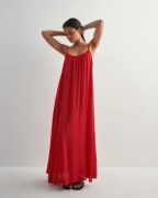 Only - Punainen - Onlniki Strap Maxi Dress Wvn