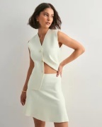 Neo Noir - Valkoinen - Hanna Smooth Knit Skirt