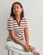 Only - Ruutu/Raita - Onlhalia S/S Collar Top Box Jrs