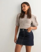 Only - Sininen - Onljuicy Hw Western Short Skirt Dnm