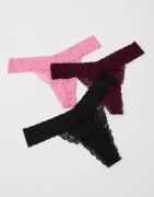 Nelly - Vaaleanpunainen - What I Like Thong 3-pack