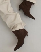 Nelly - Ruskea - Squaretoe Soft Ankel Boot