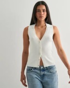 Vero Moda - Valkoinen - Vmwillow Sl V-Neck Polo Top