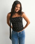 Neo Noir - Ruskea - Torinti Mesh Dot Top