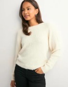 Vero Moda - Valkoinen - Vmnovah Ls O-Neck Pullover Ga Noos