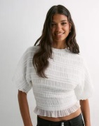 Nelly - Valkoinen - Frill Turtleneck Blouse