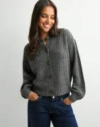 Vero Moda - Harmaa - Vmlea Ls O-Neck Cardigan Noos