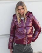 Nelly - Punainen - Everyday Shiny Puffer Jacket
