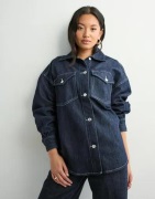 Gina Tricot - Sininen - Oversize denim shirt