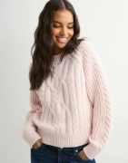 Vero Moda - Vaaleanpunainen - Vmjada Ls O-Neck Cable Pullover