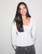 Nelly - Valkoinen - Shaped V-neck Blouse