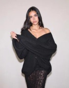 Nelly - Musta - Volume Knit Cardigan