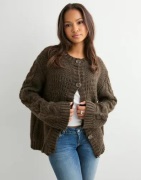Pieces - Ruskea - Pcjacinthe Ls O-Neck Knit Cardigan