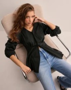 OBJECT - Musta - Objtutta Sculpture Fit Ls Shirt E D