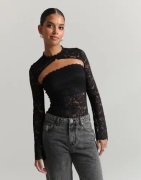 Nelly - Musta - Lace Bolero Tube Top