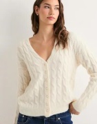 Vero Moda - Valkoinen - Vmmarlin Ls V-Neck Cardigan