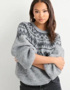 Only - Harmaa - Onlreykja Ls O-Neck Knt