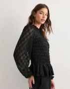 Vero Moda - Musta - Awnolita Ls High Neck Smock Top