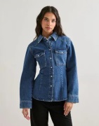 Malina - Sininen - Anthea Fitted Waist Denim Shirt