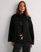 Neo Noir - Musta - Wals Knit Scarf Blouse