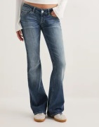 Nelly - Sininen - Super Low Waist Bootcut Jeans