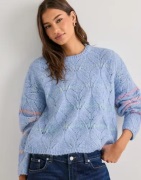 Vero Moda - Sininen - Vmnew Hatty Ls O-N Stitch Pullover