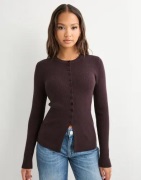Vero Moda - Ruskea - Awukino Ls O-Neck Knit Cardigan