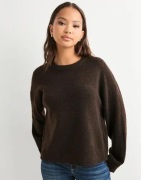 Only - Ruskea - Onlsimoni L/S O-Neck Pullover Knt N