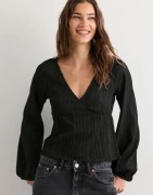 Nelly - Musta - Structure Blouse