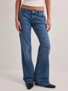 Only - Sininen - Onllola Super Low Waist Flared Pim