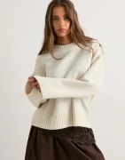 Gina Tricot - Valkoinen - Crew neck knitted sweater