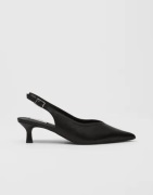 Nelly - Musta - Thin V-Shape Slingback