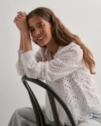 Pieces - Valkoinen - Pcvilde Ls Shirt Wvn Noos