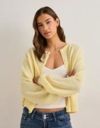 Pieces - Keltainen - Pcida Ls O-Neck Knit Cardigan Noos