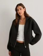 Pieces - Musta - Pcbucuba Ls Zipper Scuba Hoodie Act