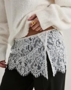 Nelly - Valkoinen - Lace Mini Skirt