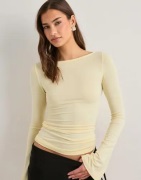 Nelly - Keltainen - Ultra Soft Boat Neck Top