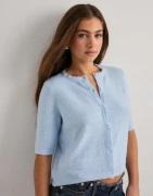 Vero Moda - Sininen - Vmdoffy 2/4 O-Neck Button Cardigan