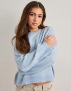 Only - Sininen - Onlsimoni L/S O-Neck Pullover Knt N