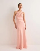 Nelly - Vaaleanpunainen - Halter Bow Dress