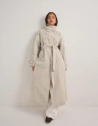 Nelly - Beige - High Collar Trench Coat