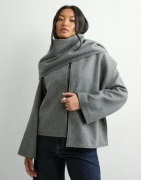 Only - Harmaa - Onlelba Life Scarf Jacket Cc Otw