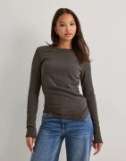 Vero Moda - Ruskea - Vmluna Ls Asm Lace Detail Top Jrs E