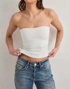 Nelly - Valkoinen - Built In Bra Tube Top